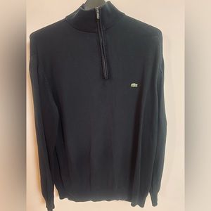 Lacoste Men's Half-Zip 100% Cotton Sweatshirt